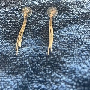 Elegant Gold Tassel Earrings